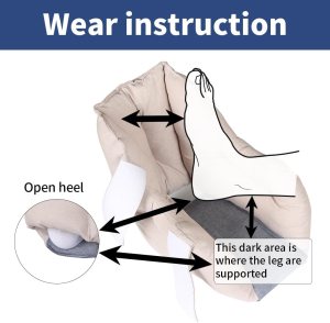 Heel Protectors for pressure sores, Heel Cushion with High Resilience Foam for Remove Pressure, Foot Pillow for Pressure Ulcer (Khaki 1 Count) - Image 4
