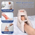 Heel Protectors for pressure sores, Heel Cushion with High Resilience Foam for Remove Pressure, Foot Pillow for Pressure Ulcer (Khaki 1 Count) - Image 2