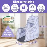 Heel Protector Bed Sore Pillow Cushion for Pressure Sores,Foot Pillow for Bedridden Patients Supplies, Ankle Pillow Heel Protectors for Heel Pain (Qty 1pc, lavender stripe) - Image 2