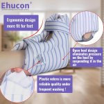 Heel Protector Bed Sore Pillow Cushion for Pressure Sores,Foot Pillow for Bedridden Patients Supplies, Ankle Pillow Heel Protectors for Heel Pain (Qty 1pc, lavender stripe) - Image 6