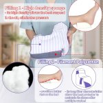 Heel Protector Bed Sore Pillow Cushion for Pressure Sores,Foot Pillow for Bedridden Patients Supplies, Ankle Pillow Heel Protectors for Heel Pain (Qty 1pc, lavender stripe) - Image 5